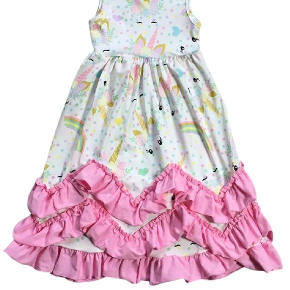 Little Girl Toddler Ruffle Easter Birthday Party Graduation Flower Girl Dress - Picture 4 of 4